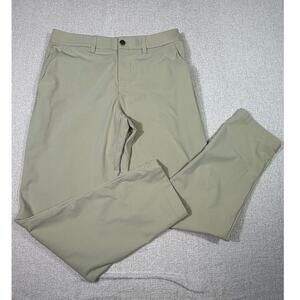 Lululemon Men 32 Tan ABC Pants Classic Fit Stretch Performance Casual Wear Pro
